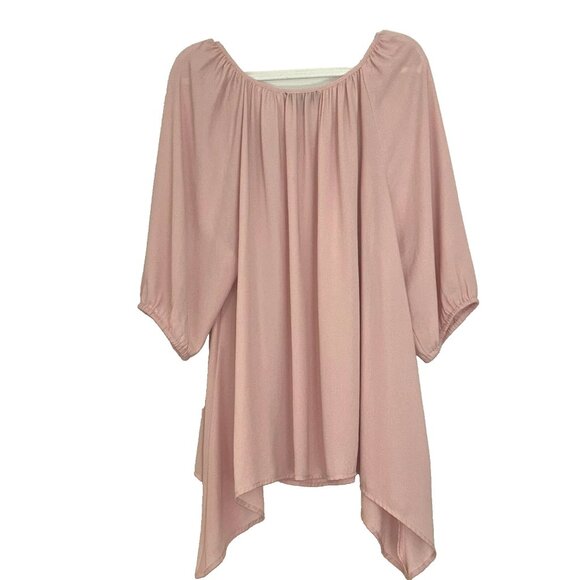 Karen Kane Puff Sleeve Peasant Blouse plus size 2X - Picture 2 of 5